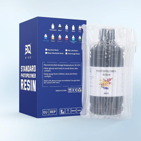 BIQU Water Washable Resin, 405nm Rapid UV Curing Standard Photopolymer Smoky Blk - Picture 7 of 7